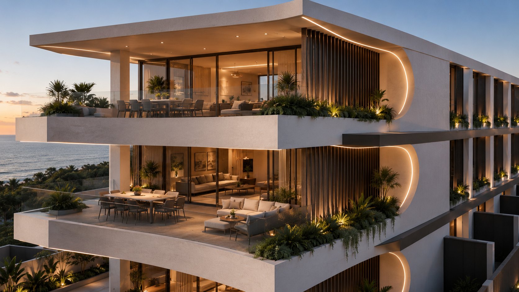 Artist impression of the curved eastern terraces