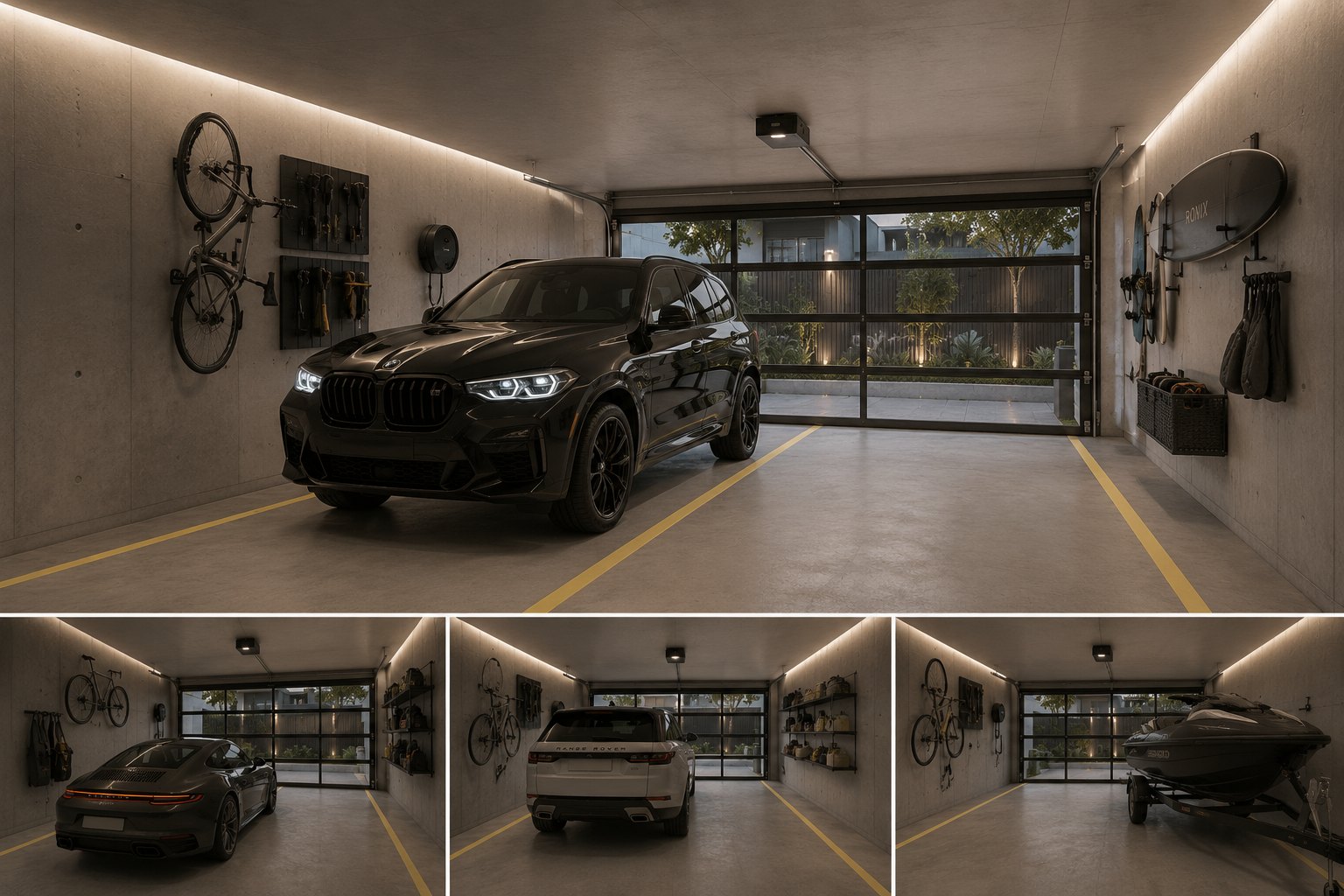 Artist impression of a private double garage