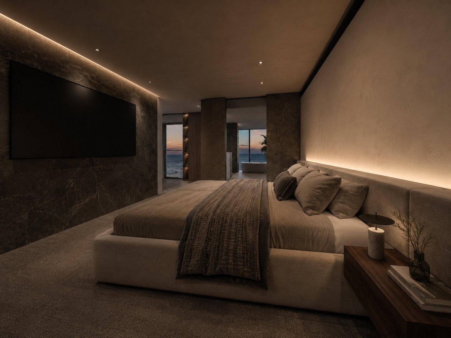 Artist impression of the master bedroom
